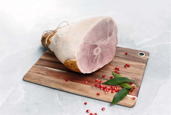 Glaze prepared Christmas ham on the bone (half)